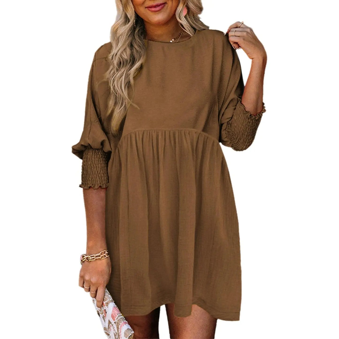 ☀️ Flowy Summer Mini Dress 👗 Casual Loose Fit Swing Sundress For Beach & Daily Wear ✨