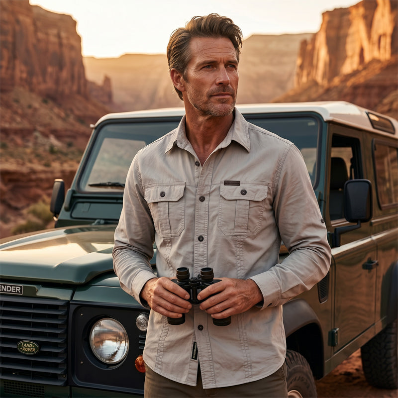 📢📢50% OFF !! ⏰Men's Long Sleeve Cotton Workwear Shirt