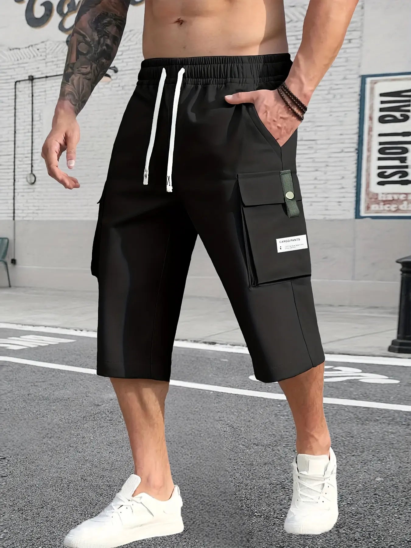Men's Casual Cargo Shorts – Lightweight Multi-Pocket Bermuda Shorts with Elastic Drawstring Waist, Loose Fit for Work, Hiking, Travel & Everyday Wear