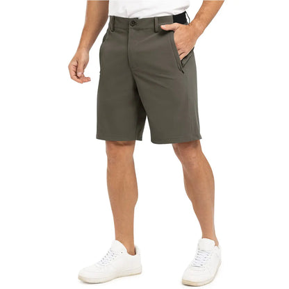 Men's 9" Golf Shorts Quick-Dry Stretch Lightweight Casual Work Shorts with 3 Pockets