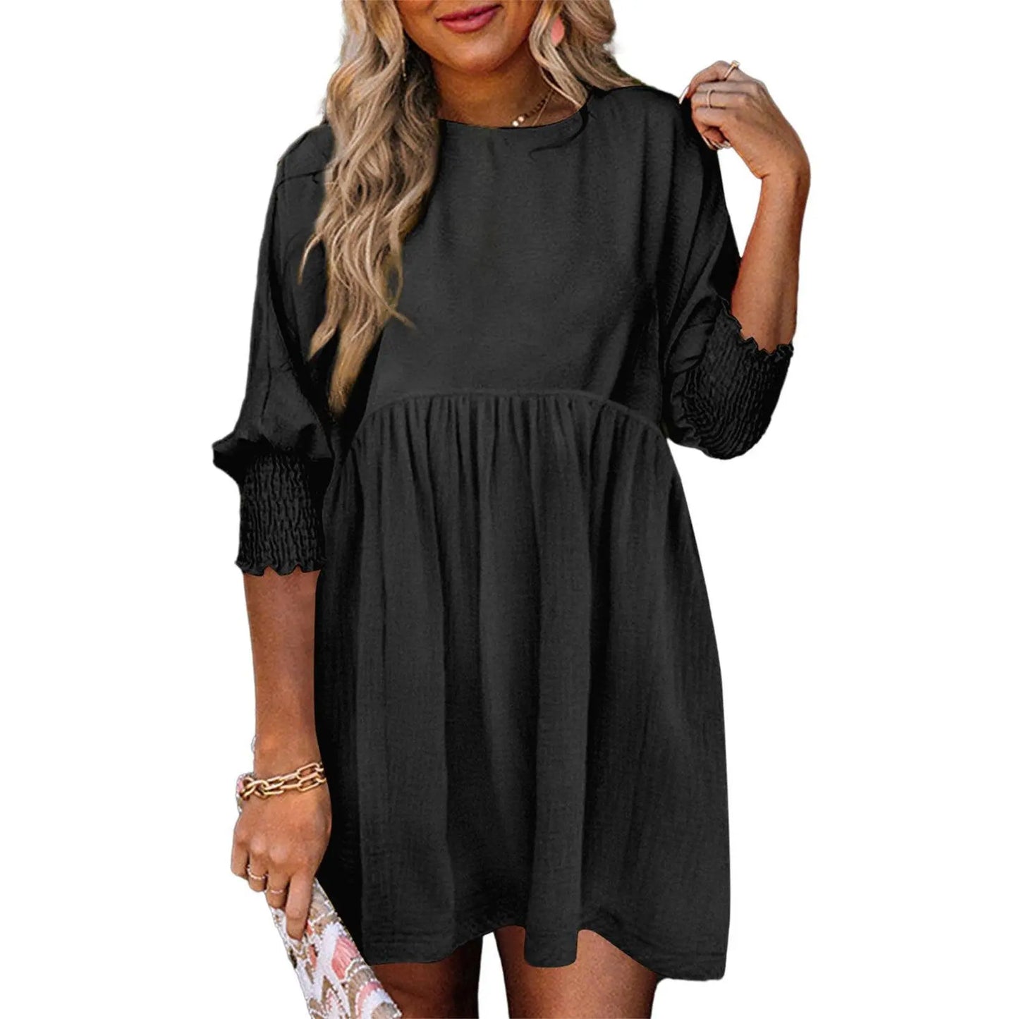 ☀️ Flowy Summer Mini Dress 👗 Casual Loose Fit Swing Sundress For Beach & Daily Wear ✨