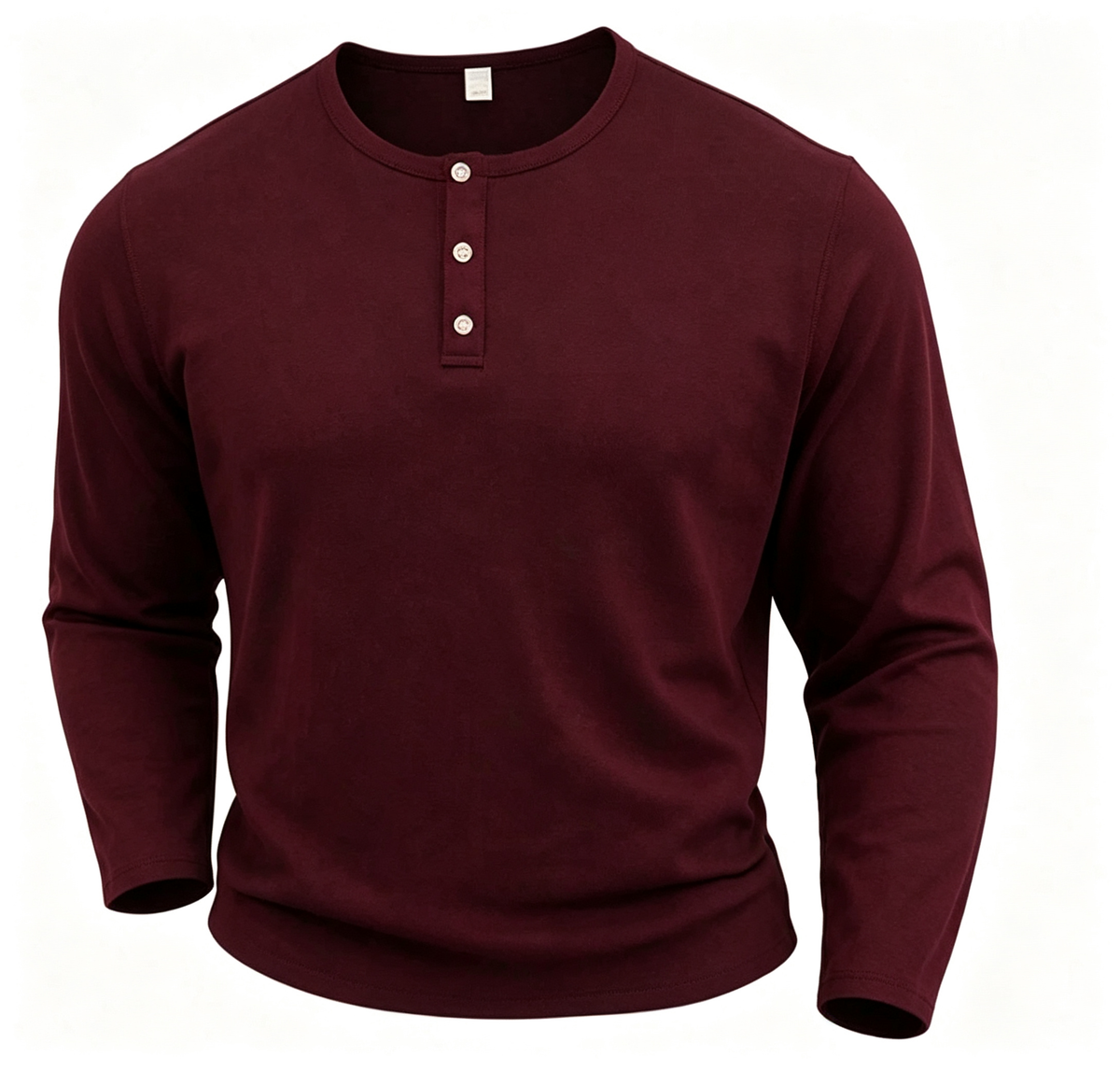 Men's Casual Henley Neck Long Sleeve Shirt