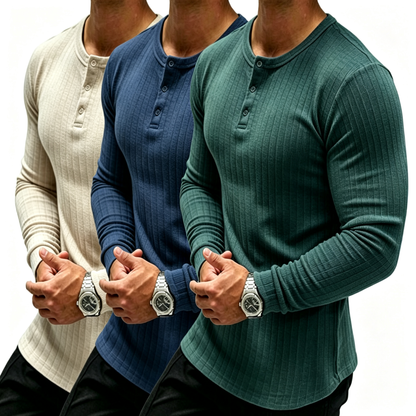 Men's Slim Fit Henley Shirt