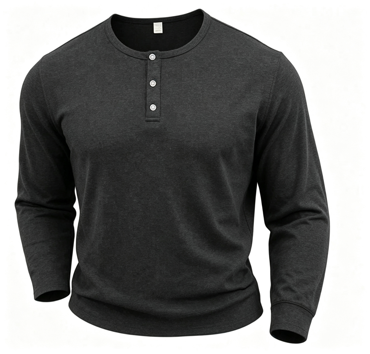 Men's Casual Henley Neck Long Sleeve Shirt