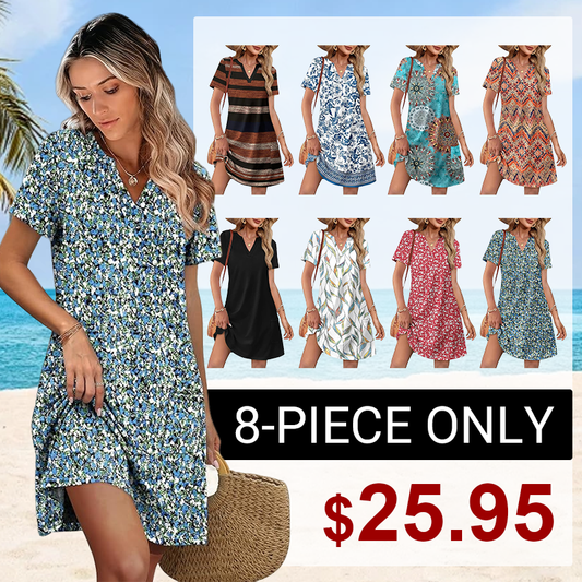 Summer Dress Dresses for Women 2026 Casual Summer V Neck Wedding Guest Dress