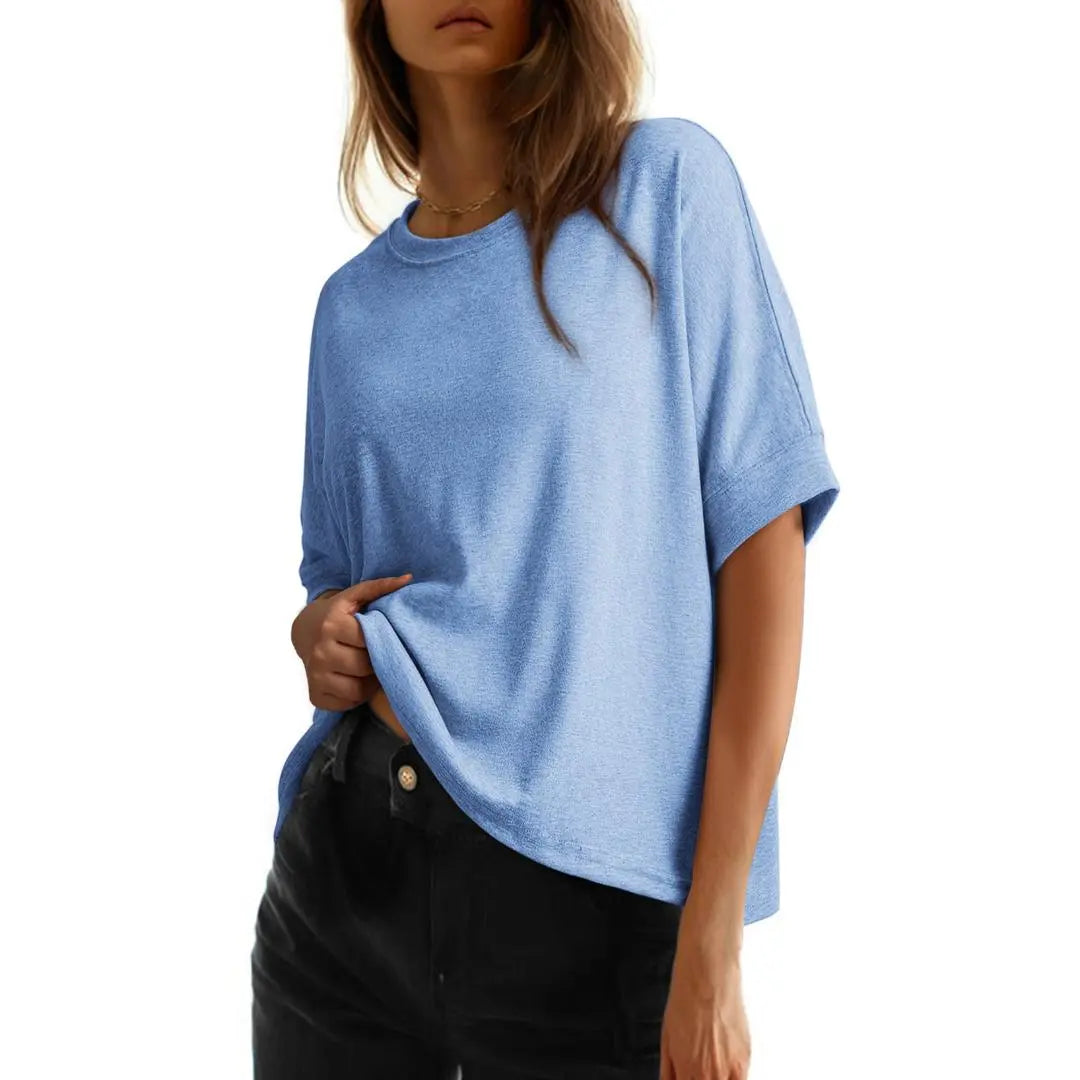 Women's Oversized T-Shirt | Soft Loose Fit Casual Crew Neck Basic Tee for Everyday Wear