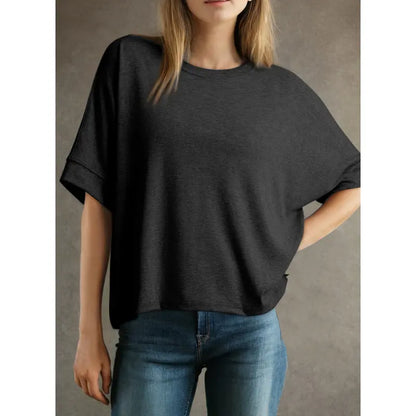 Women's Oversized T-Shirt | Soft Loose Fit Casual Crew Neck Basic Tee for Everyday Wear