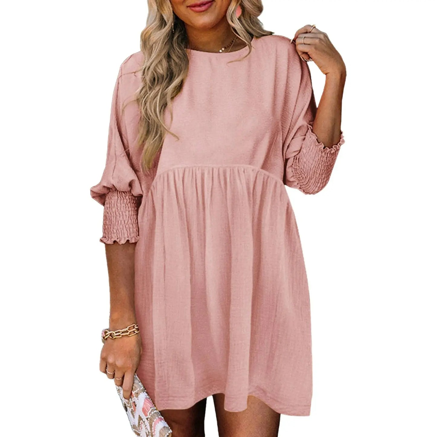 ☀️ Flowy Summer Mini Dress 👗 Casual Loose Fit Swing Sundress For Beach & Daily Wear ✨