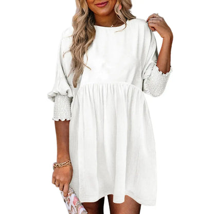 ☀️ Flowy Summer Mini Dress 👗 Casual Loose Fit Swing Sundress For Beach & Daily Wear ✨