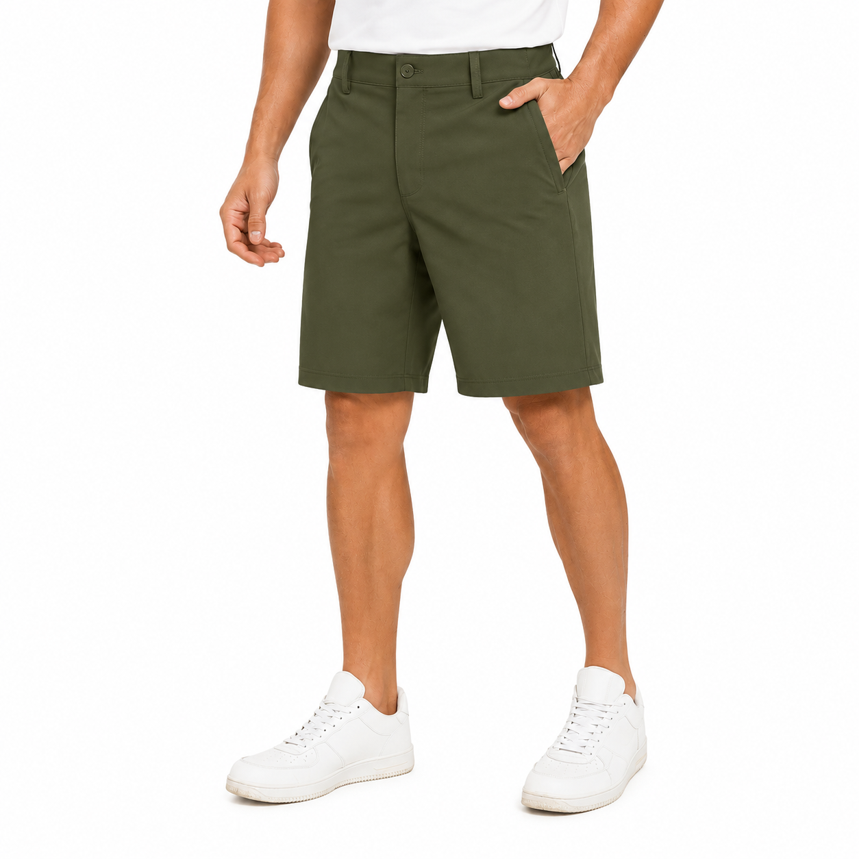 Men's 9" Golf Shorts Quick-Dry Stretch Lightweight Casual Work Shorts with 3 Pockets