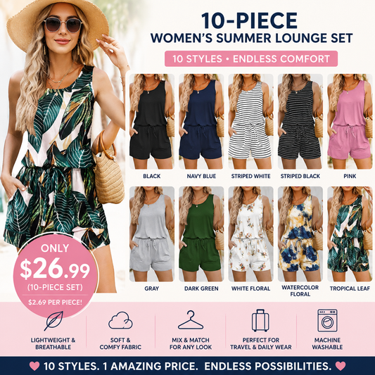 Women's Summer Sleeveless Romper Casual Scoop Neck Tank Short Jumpsuit with Pockets