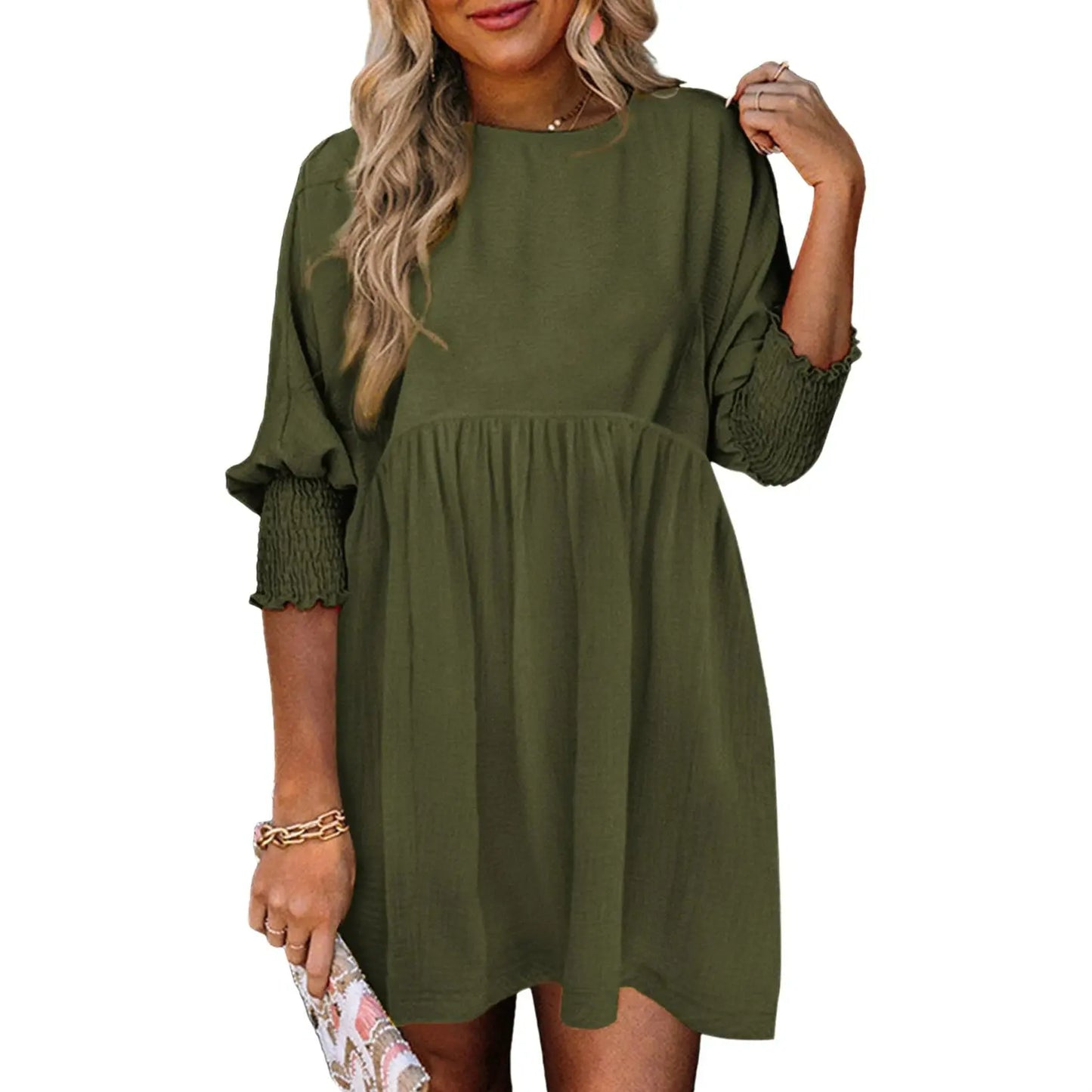 ☀️ Flowy Summer Mini Dress 👗 Casual Loose Fit Swing Sundress For Beach & Daily Wear ✨