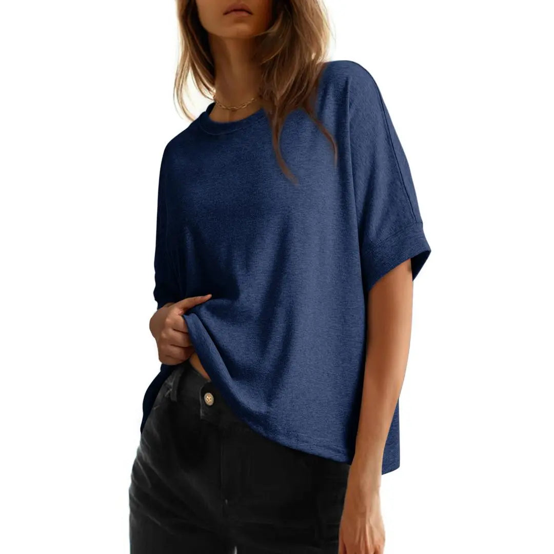Women's Oversized T-Shirt | Soft Loose Fit Casual Crew Neck Basic Tee for Everyday Wear