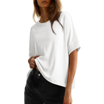 Women's Oversized T-Shirt | Soft Loose Fit Casual Crew Neck Basic Tee for Everyday Wear