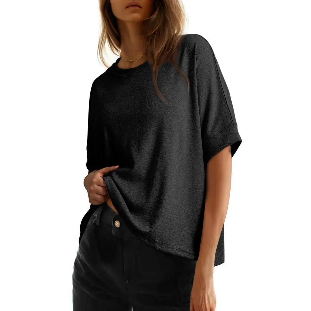Women's Oversized T-Shirt | Soft Loose Fit Casual Crew Neck Basic Tee for Everyday Wear