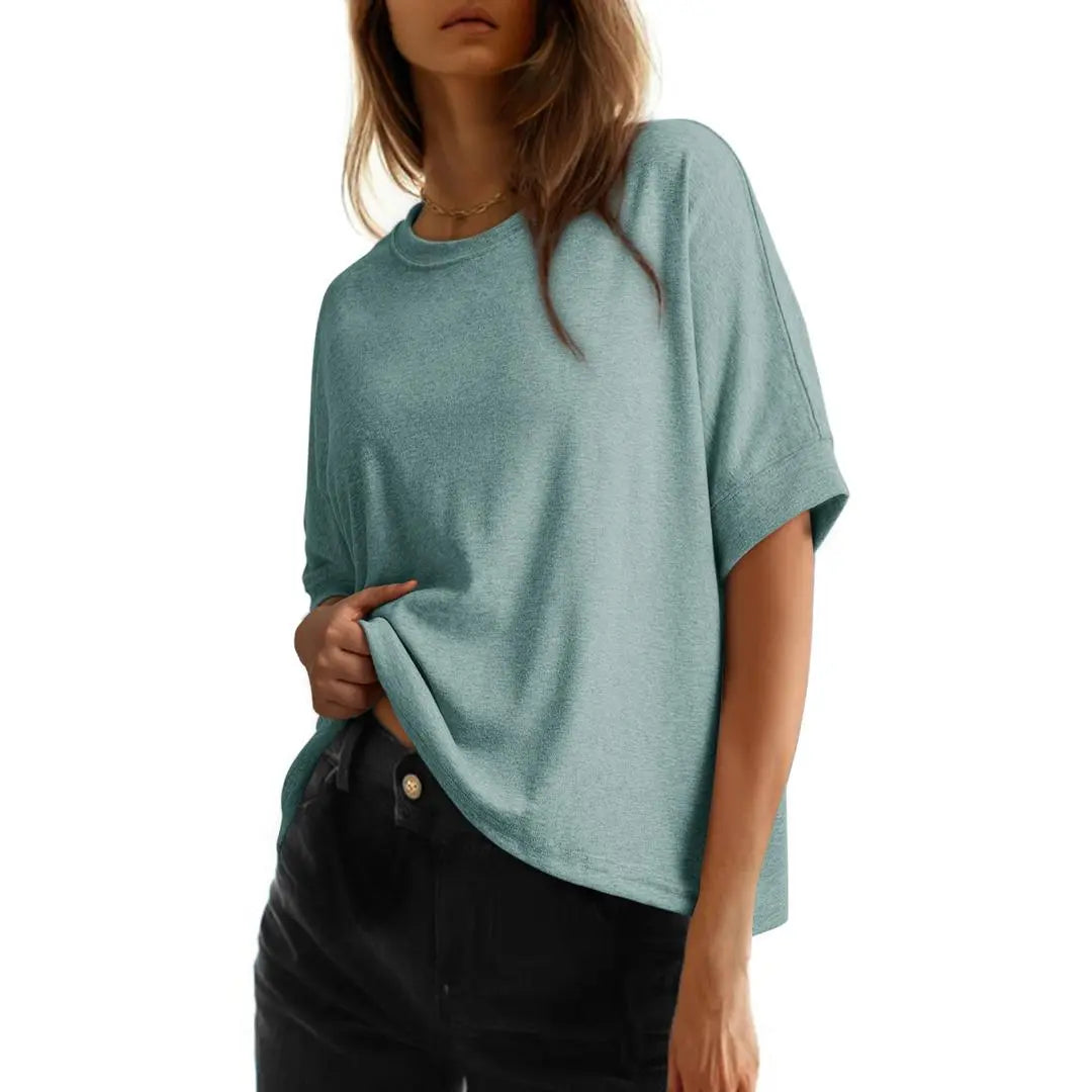 Women's Oversized T-Shirt | Soft Loose Fit Casual Crew Neck Basic Tee for Everyday Wear