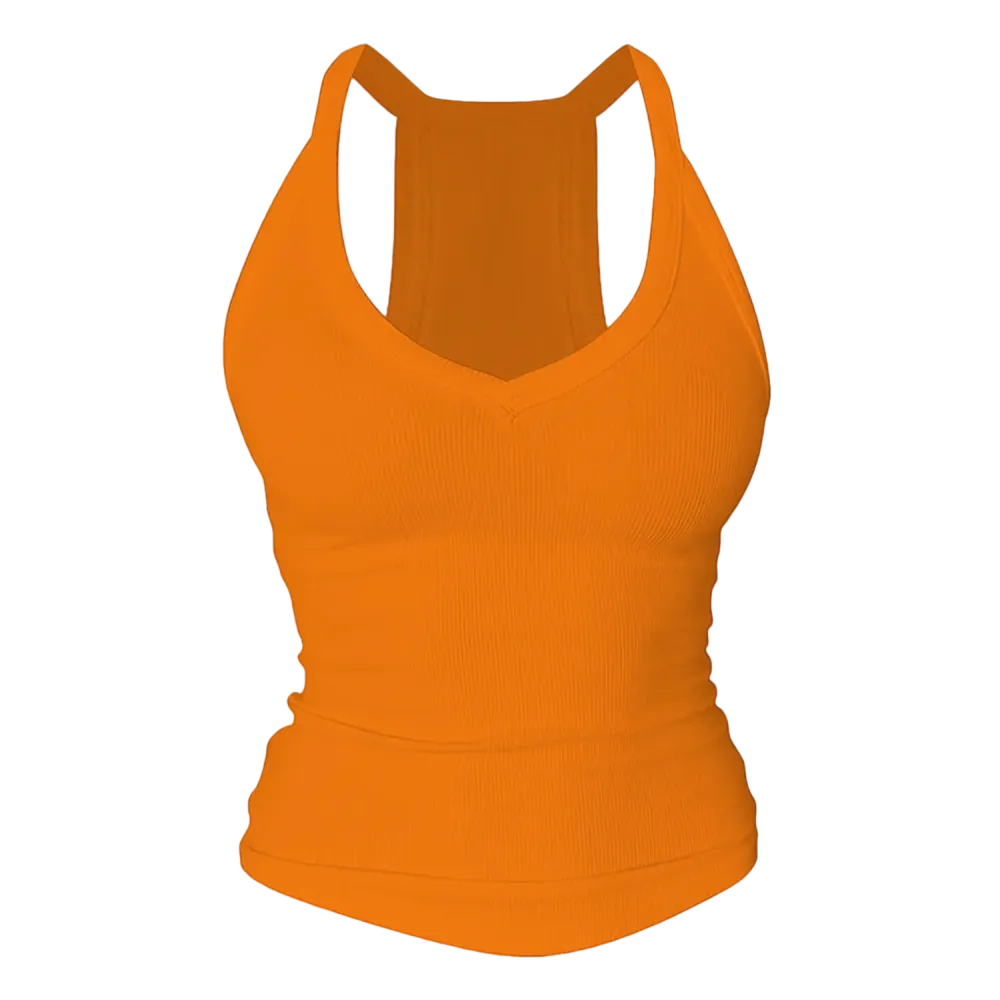 Built-in bust support, sleeveless backless slim-fit basic tank top