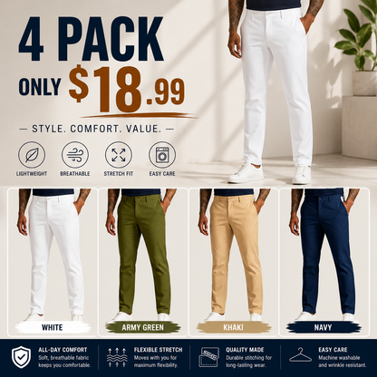 Men's Golf Stretch Straight Pants