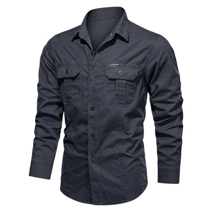 📢📢50% OFF !! ⏰Men's Long Sleeve Cotton Workwear Shirt