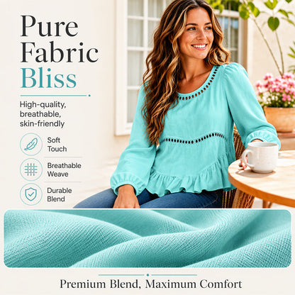 Women's Casual Puff Sleeve Blouse