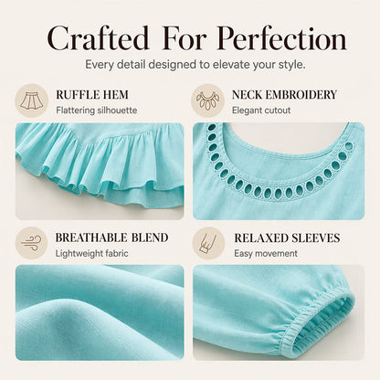 Women's Casual Puff Sleeve Blouse
